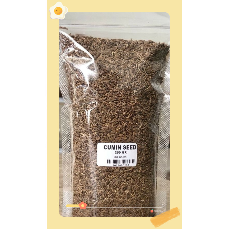 

Jinten Utuh 250 gr / Cumin Seed 250 gr / Jeera Seed / Jintan Butir
