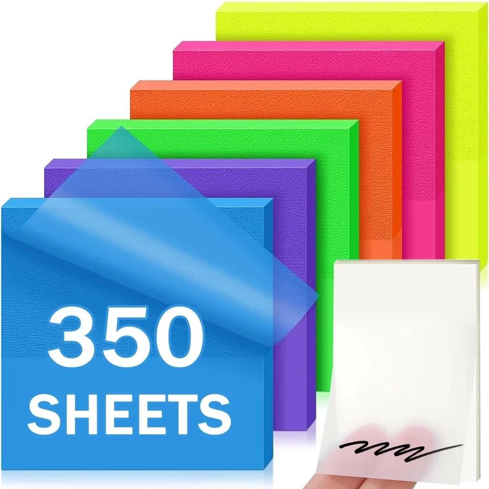 

7/5/1 Pack Diaphanous Posted It Memo Pad PET Waterproof Sticky Note Pads Transparent Bookmark Marker Stickers School Stationery