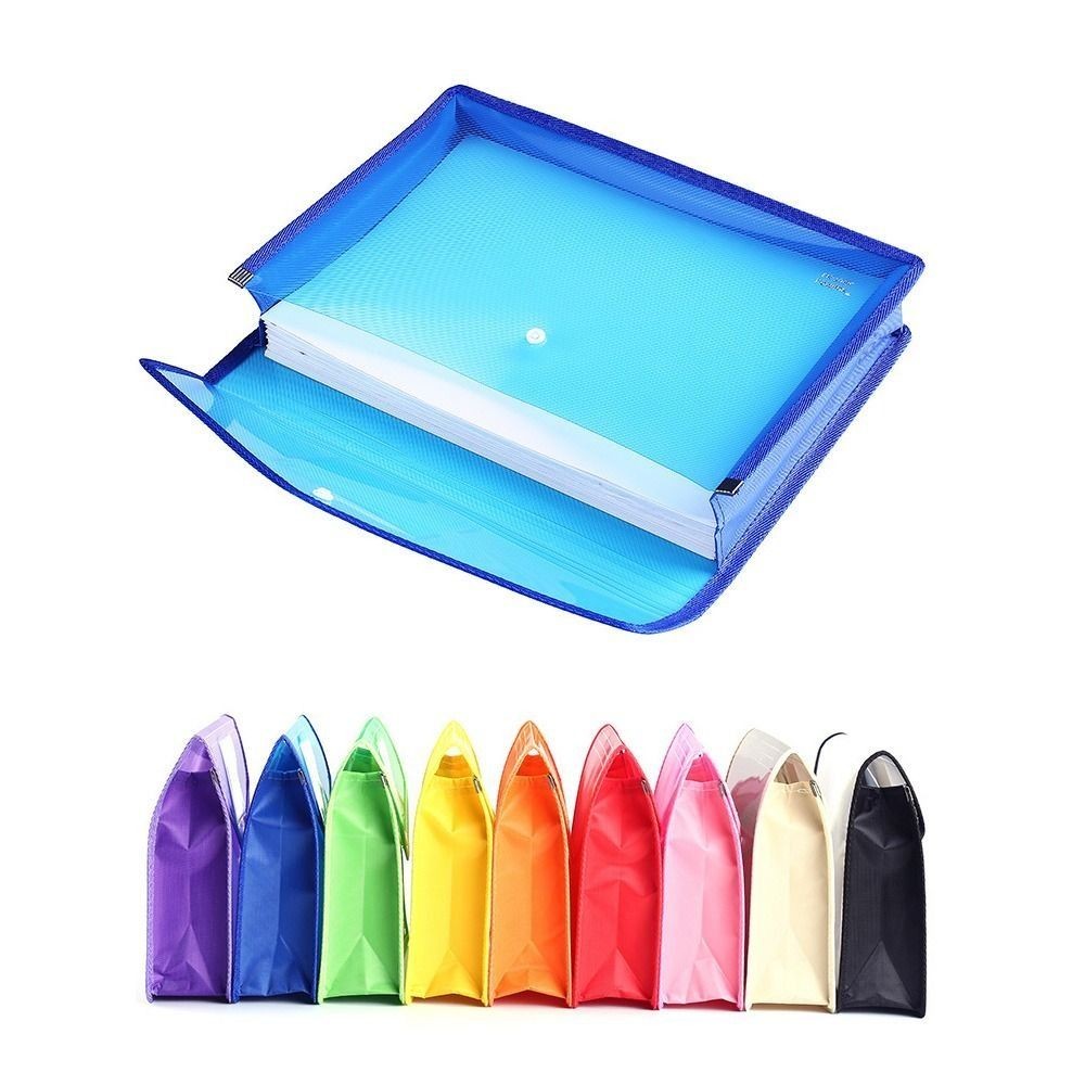 

A5 Plastic File Folders Large Capacity Office Document Bag Pouch Envelope Folder