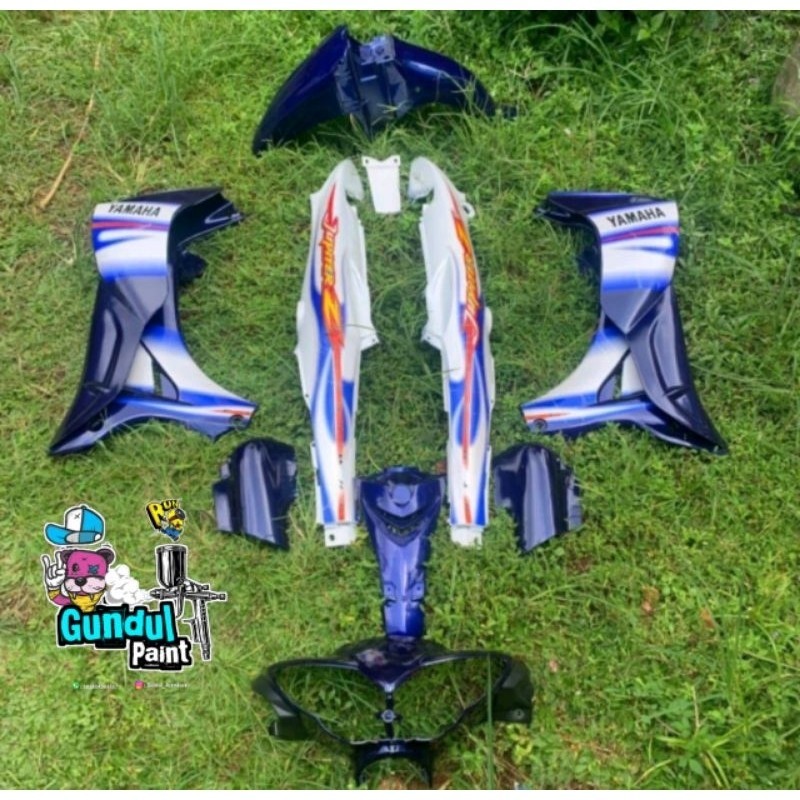 body Fullset body halus Jupiter z new burhan / Jupiter z lama biru putih