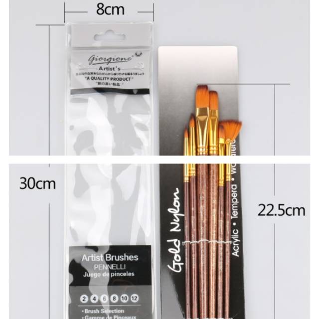 

Giorgione brush set G-6030H mix set 6