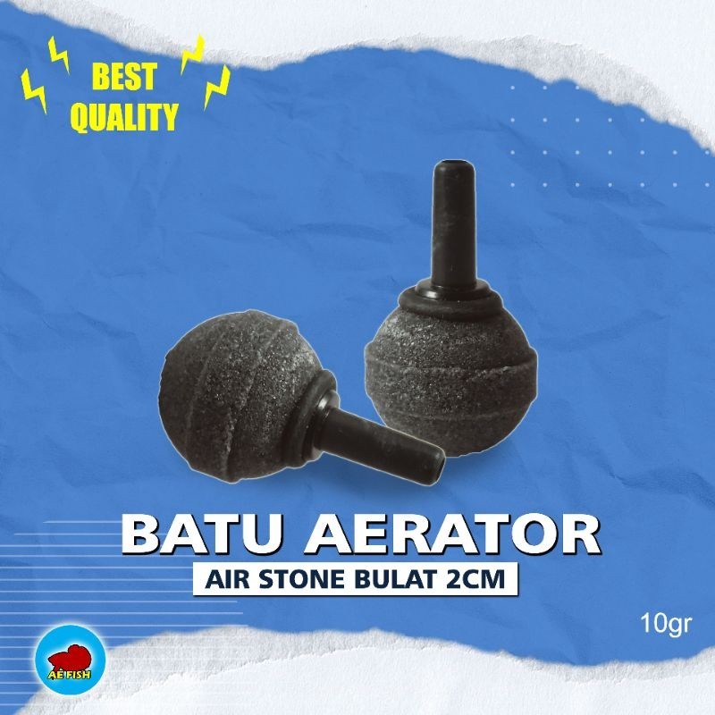 Batu Aerator Air Stone Batu Aerator Bulat Filter Oksigen Aquarium