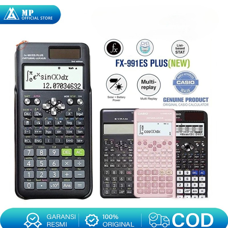 

Kalkulator Scientific Casio ilmiah FX-991EX/991ES-Plus Calculator Scientific Casio Kalkulator Casio Scientific 417 Fungsi/Dua Sumber Tenaga Baterai Dan Tenaga Matahari/40 Konstanta Rumus