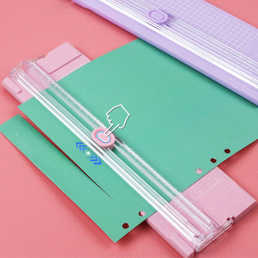 

Scrapbook Trimmer A4 Precision Paper Photo Cutters Guillotine Scrapbook Cutting Mat Machine with Pull-out Ruler Office Supplies
