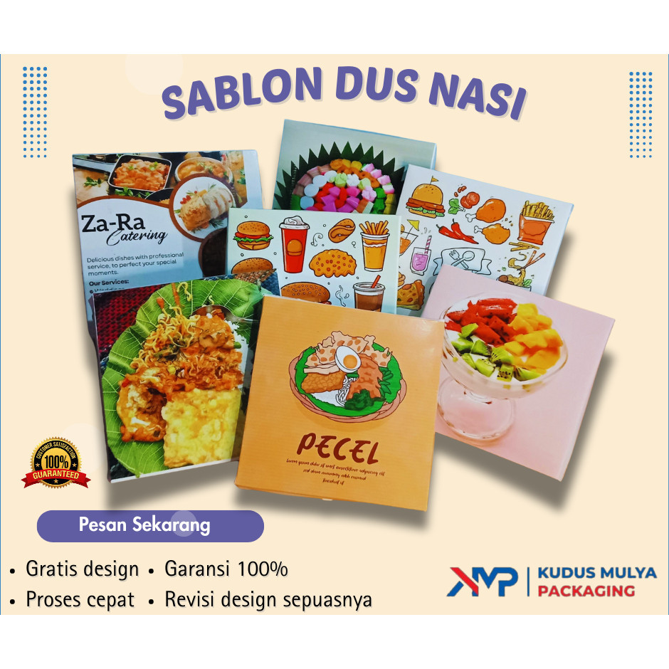 KOTAK MAKAN CUSTOM 18x18 / KOTAK NASI BOX KEKINIAN  / BOX NASI KOTAK
