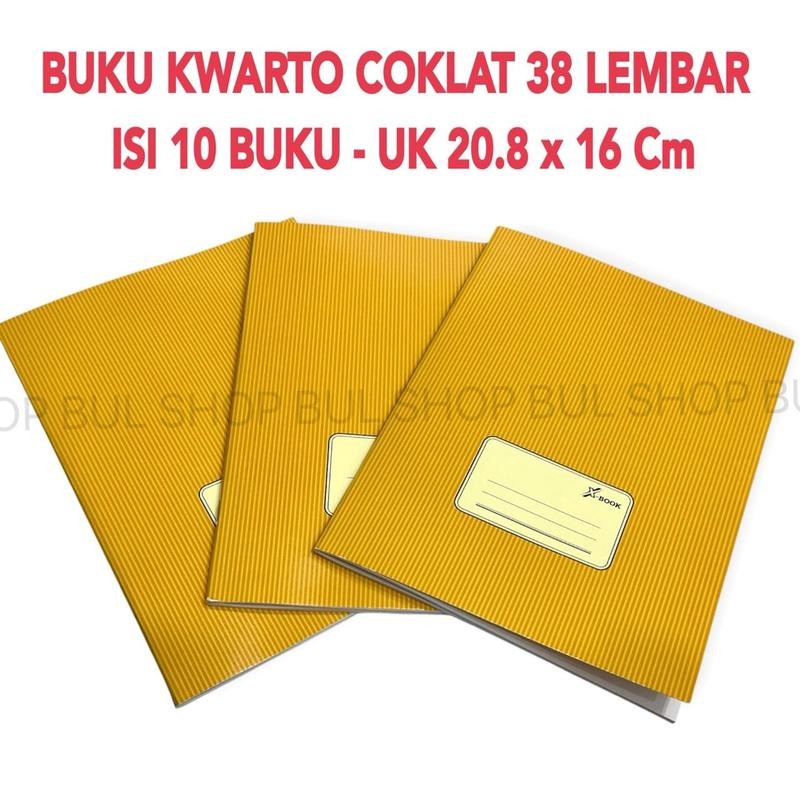 

Buku Tulis Coklat PENDEK Cover Kraft Tanpa Sampul 38 Lembar Isi 10 Buku