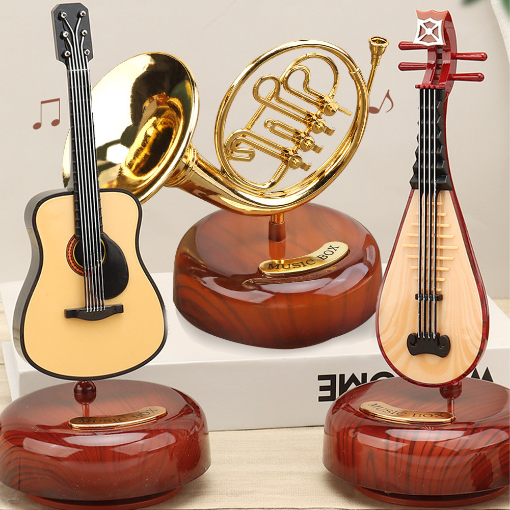 Mainan Kotak Musik Klasik Instrumen - Dekorasi Elegan Kado Musik