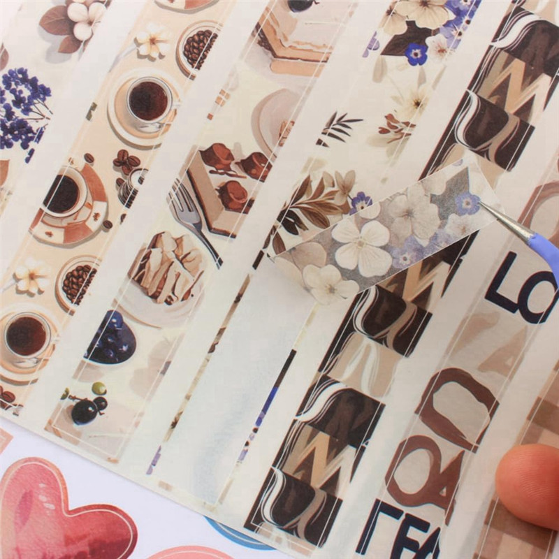 

Suitable Leisure Time Journal Sticker Book For Junk Journaling Supplies, 20 Pe-Cut PET, Washi Tape And Craft Paper Stickers