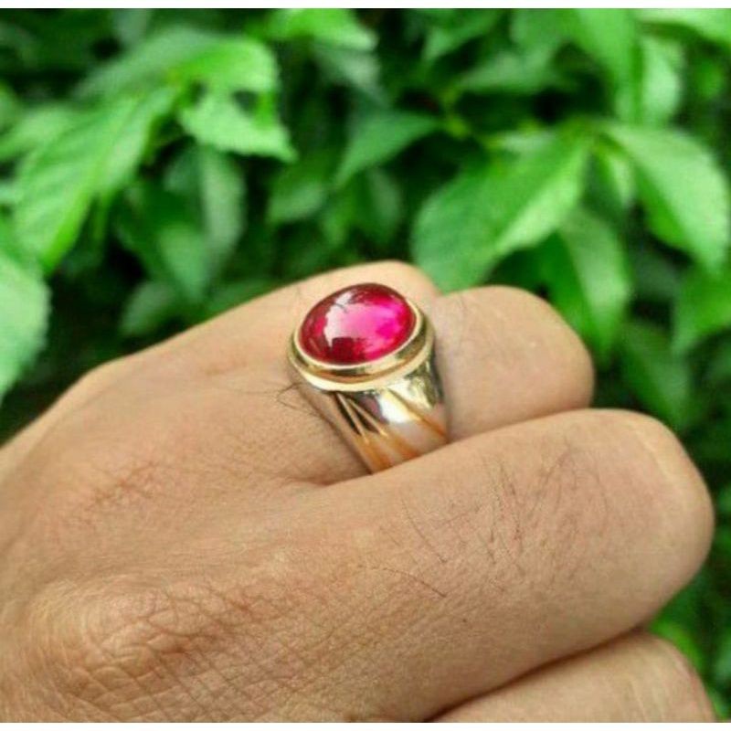 COD Cincin Batu Akik Merah Delima Bangkok Asli Pemikat