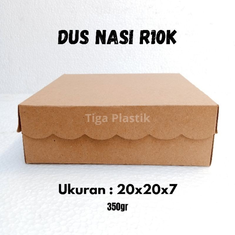 

Dus Nasi R10K Kraft 20cm x 20cm x 7cm Isi 100 pcs