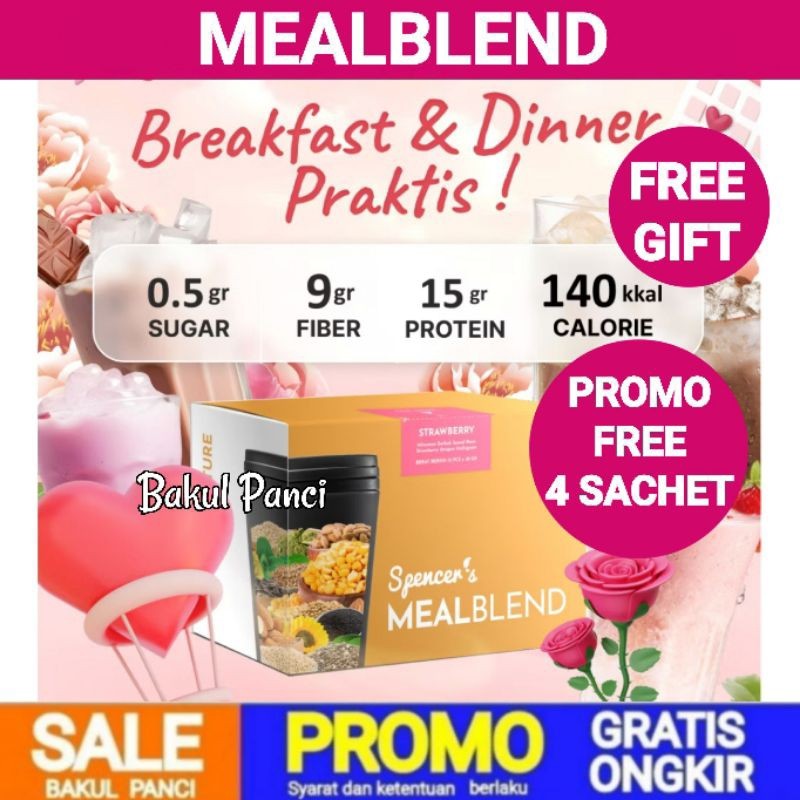 

SPENCER'S MEALBLEND - COMPLETE NUTRITION MEAL REPLACEMENT - SPENCER MEAL BLEND - NUTRISI HARIAN ALAMI DIET SEHAT METABOLISM BOOSTER - 1 BOX