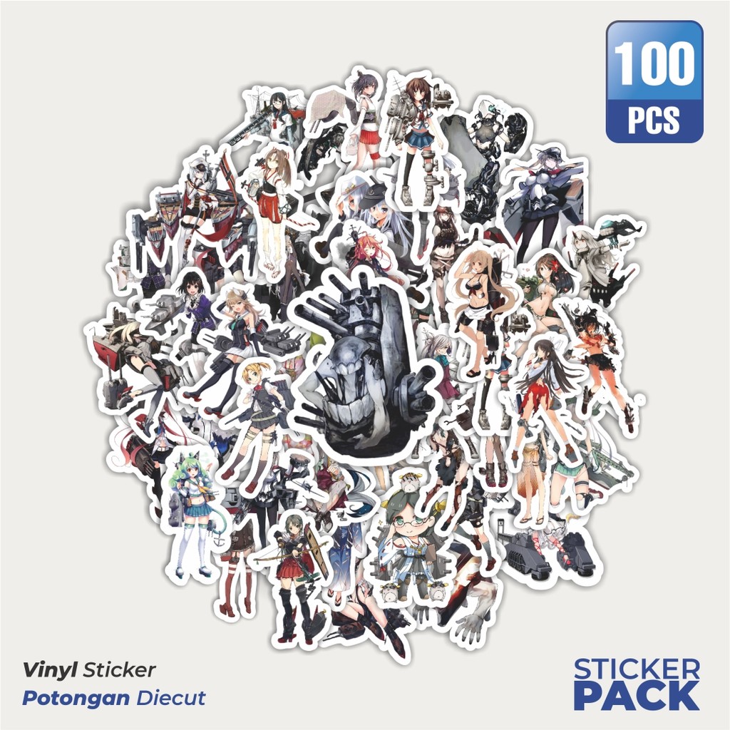 

Super Hemat! 100 PCS Stiker Anime Game Series Kantai Coection Character 1 Dekorasi Lucu Kreatif untuk Notebook, Skateboard, HP