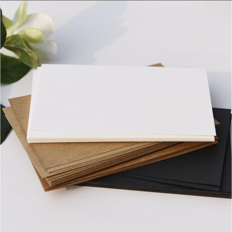 

(20 sheets/lot) DIY Blank Black and White Kraft Paper DIY Handmade Card Making Kraft Paper Thick Cardboard Drawing Sketch Paper