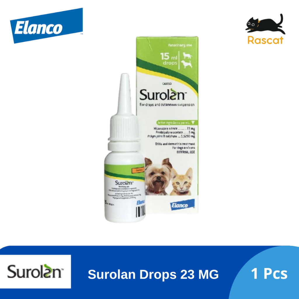 Surolan Drops Kucing Anjing 23MG/ML Elanco