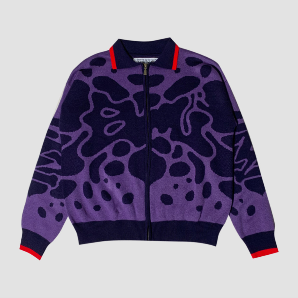 EVILSPIRITCO KNITWEAR - ALIESHA ZIPPER PURPLE UNISEX