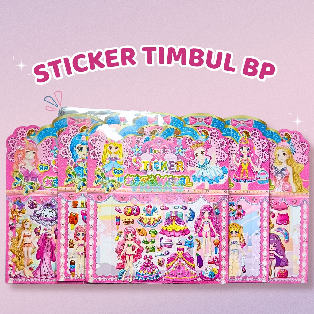 

Stiker Timbul BP Bongkar Pasang Karakter Sticker Tas Tempel Baju Mewarnai 3D Big Seni Mainan Anak