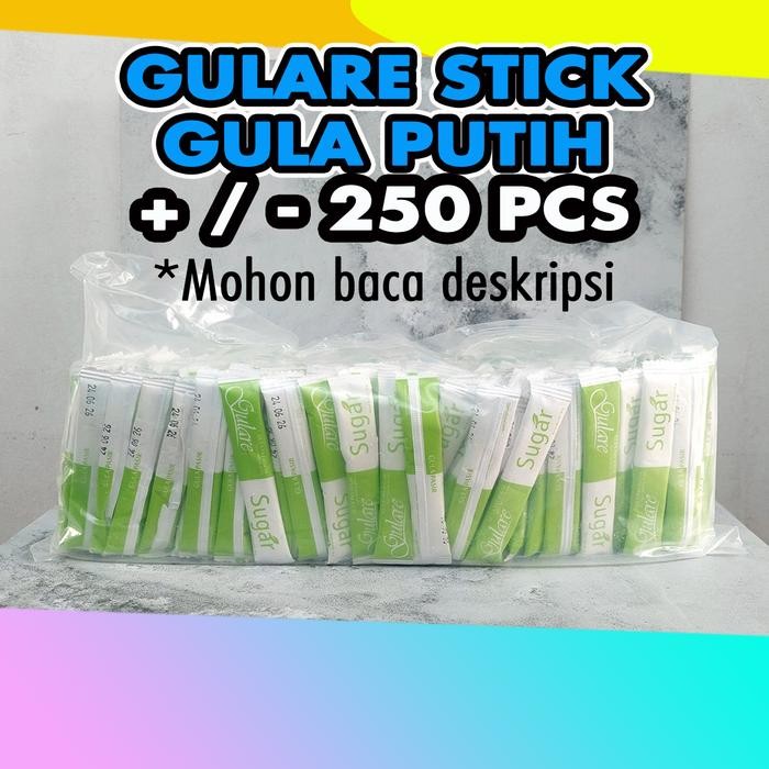 

GULARE GULA STICK PUTIH GULA SACHET 250 PCS GULA PUTIH WHITE SUGAR GULARE HEMAT