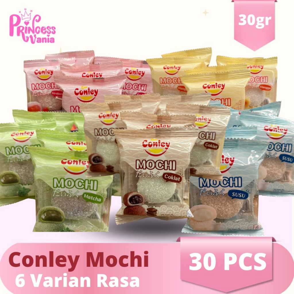 

30PCS CONLEY MOCHI ANEKA RASA KEMASAN MINI 30GR KUE VIRAL KENYAL LEMBUT