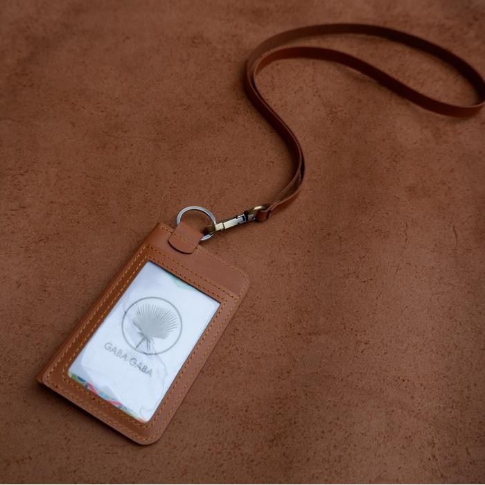 

Promo id card snap wallet / id card holder /brown