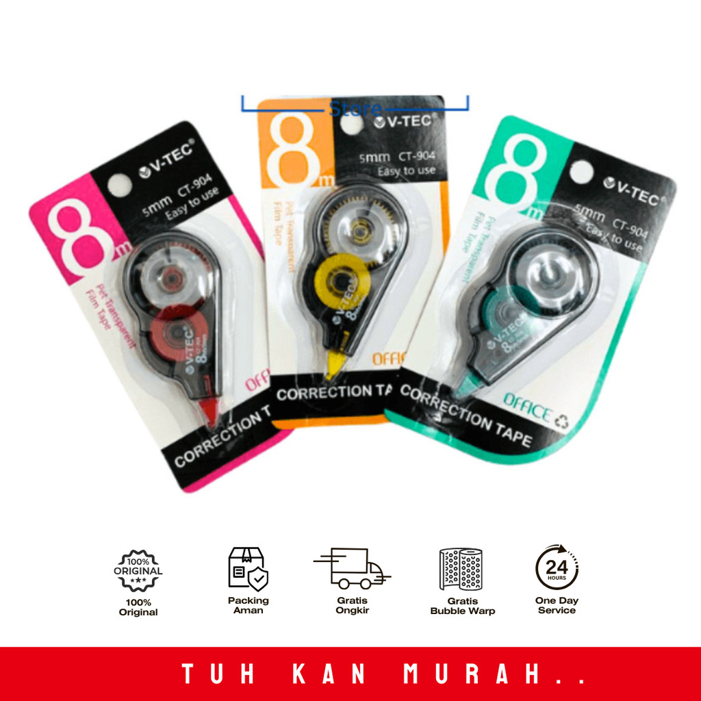 

CORRECTION TAPE V-TEC TYPE CT-904 HIJAU