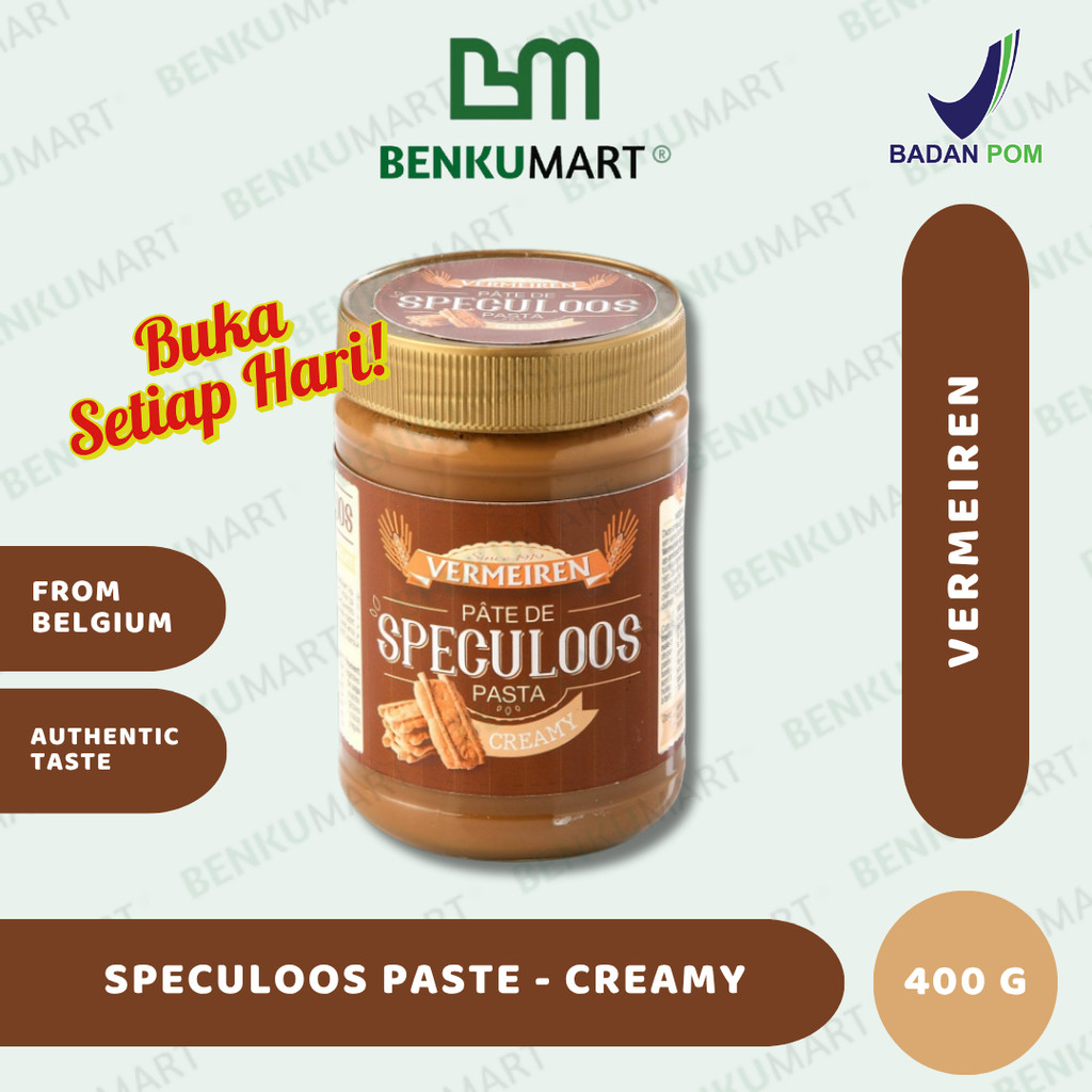 

Vermeiren Creamy Speculoos Paste (400 gr) | Selai Speculoos CREAMY | Selai Import Belgia