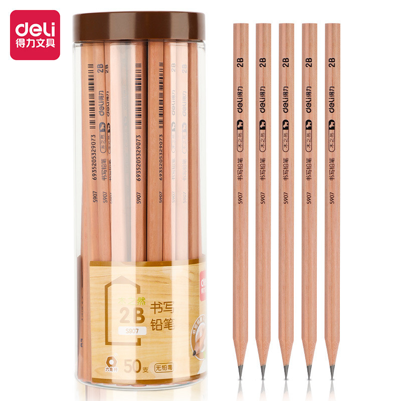 

Deli 30pcs/lot Wooden Pencil HB 2B Pencil Student Writing Drawing Sketch Pencils Stationery Supplies
