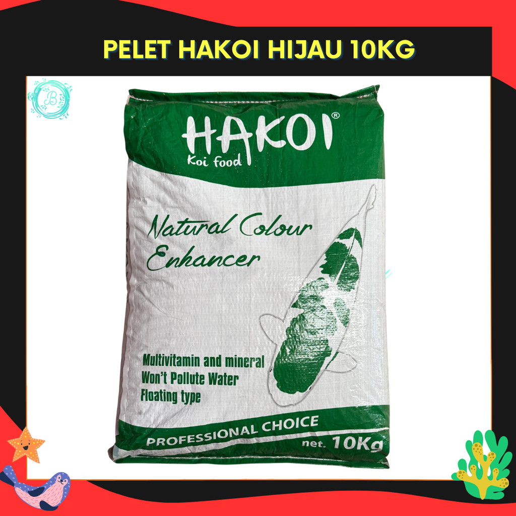 HAKOI Hijau Spirulina 10KG Pakan Ikan Hias 10kg ORIGINAL HAKOI