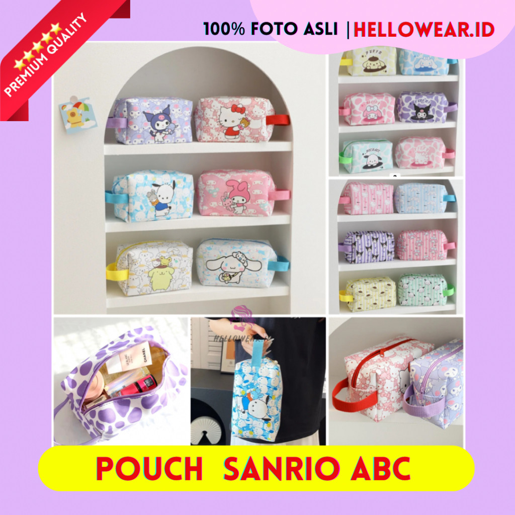 

Kotak Pensil Stationery SANRi0 ABC Melody hellokitty cinamo kuromi pouch karakter