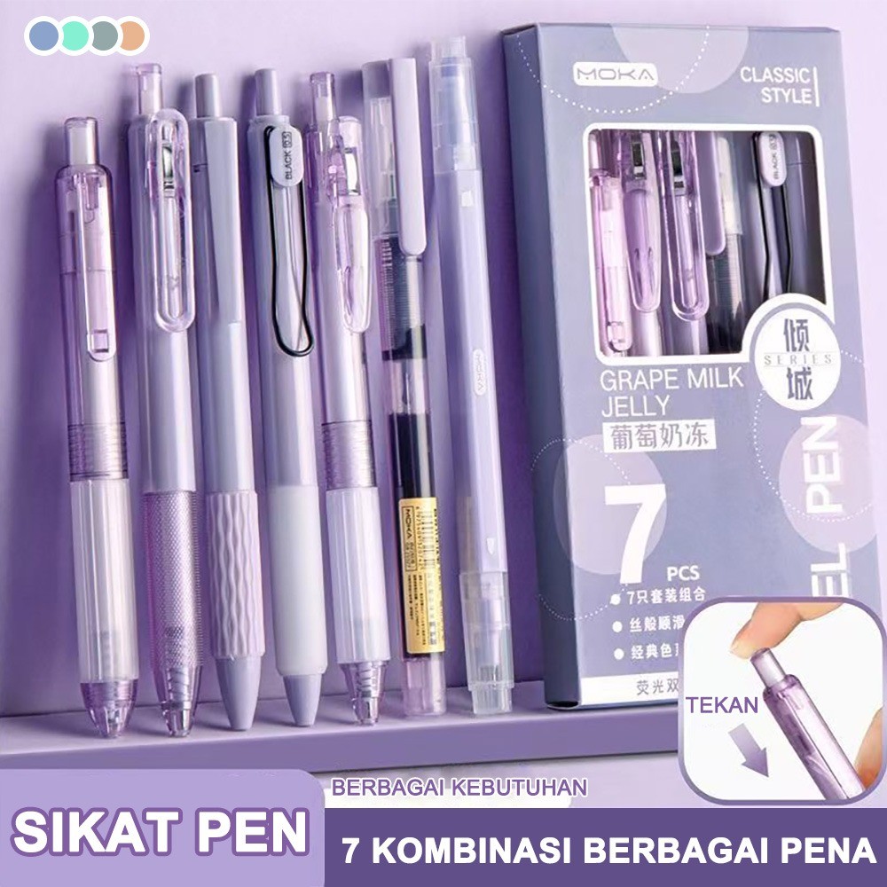

Pena Gel 0.5mm PULPEN SET KARAKTER LUCU PULPEN MEKANIK ISI 7PCS BOLPOIN GEL