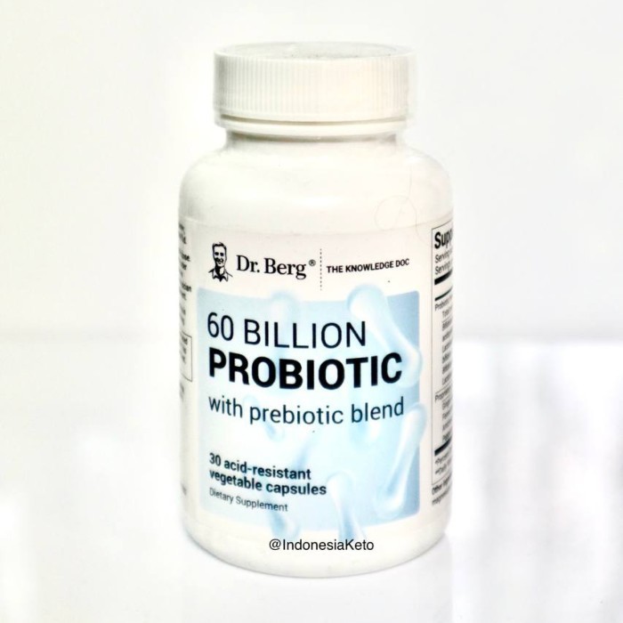 Dr Berg Probiotic 60 BILLION + prebiotic Capsules