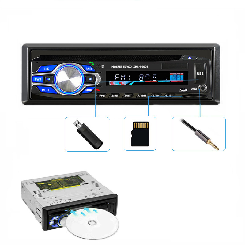 Suitable For All Cars 12V  1Din Car Radio Autoradio Stereo Multimedia Compatible with DVD DIVX MPEG4