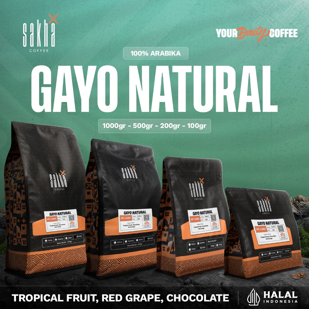 

NEW SALE Kopi Arabika Gayo Natural Arabica Coffee Roast Beans Manual Brew Biji Bubuk