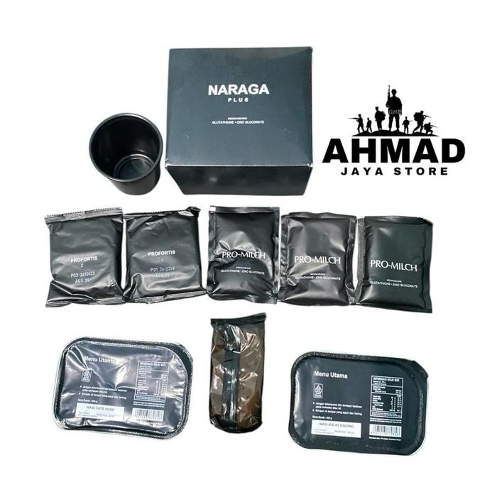 

[TERLARIS] SATU DUS NARAGA PLUS Ransum tni kaleng makanan tni/makanan siap saji EXP 30 Agustus 2025 Nasi Sehat - NARAGA PLUS[TERLARIS ]