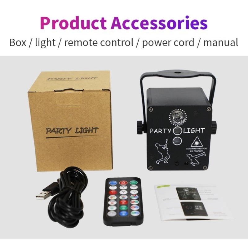 lampu party 3 Hole lampu dj lampu KTV sound controller