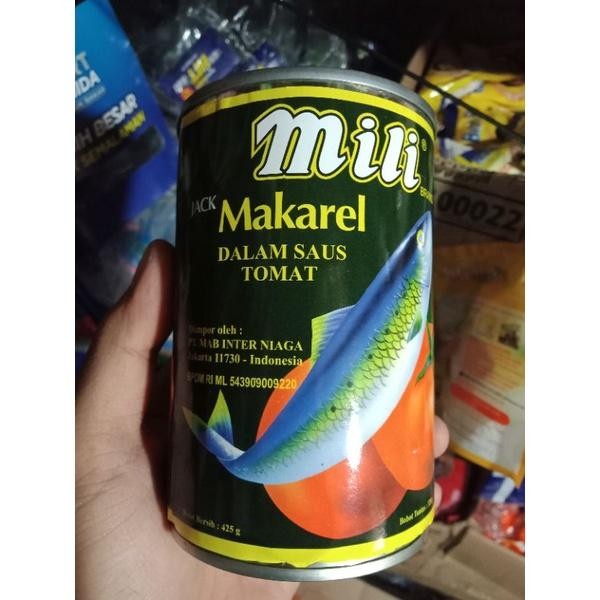 

[TERLARIS] Sarden Mili Mackerel 425 gr exp 2027 Ikan Kaleng Food Tomat[TERLARIS ]