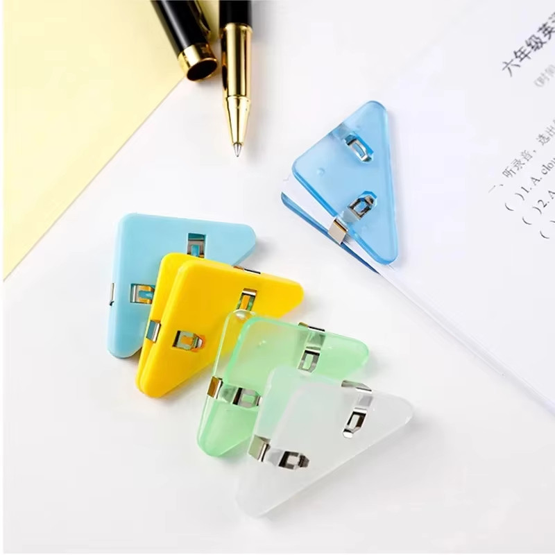 

1/5/20PCS Triangle Clips Bill Clip Book Paper Corner Binder Clip for Desk Storage Shelf Office Stationery Desktop Organizer