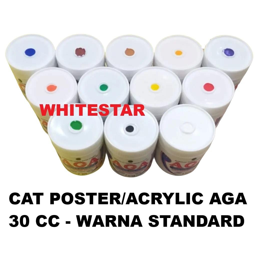 

cat acrylic / poster aga colour 30 cc - warna primer/standard