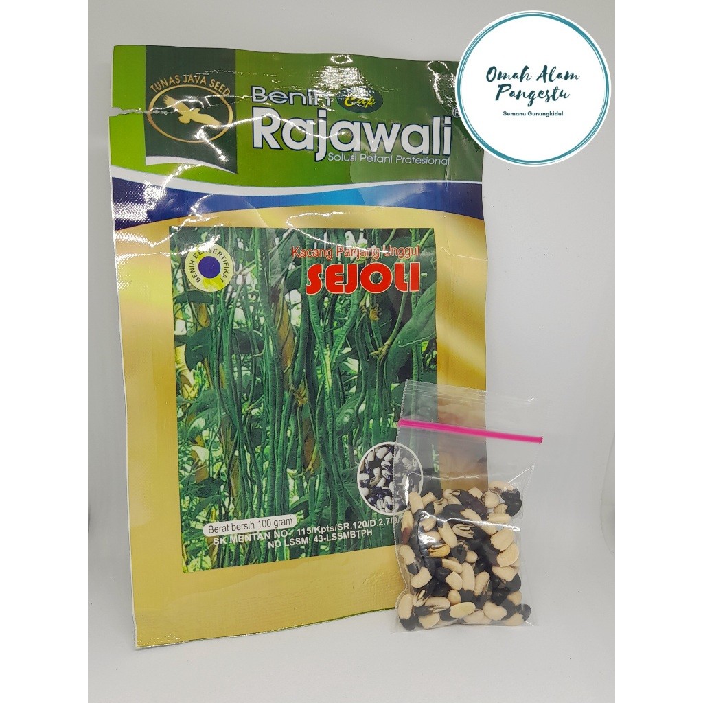 Benih kacang panjang Rajawali, repack 13GR, jumlah ±80 benih