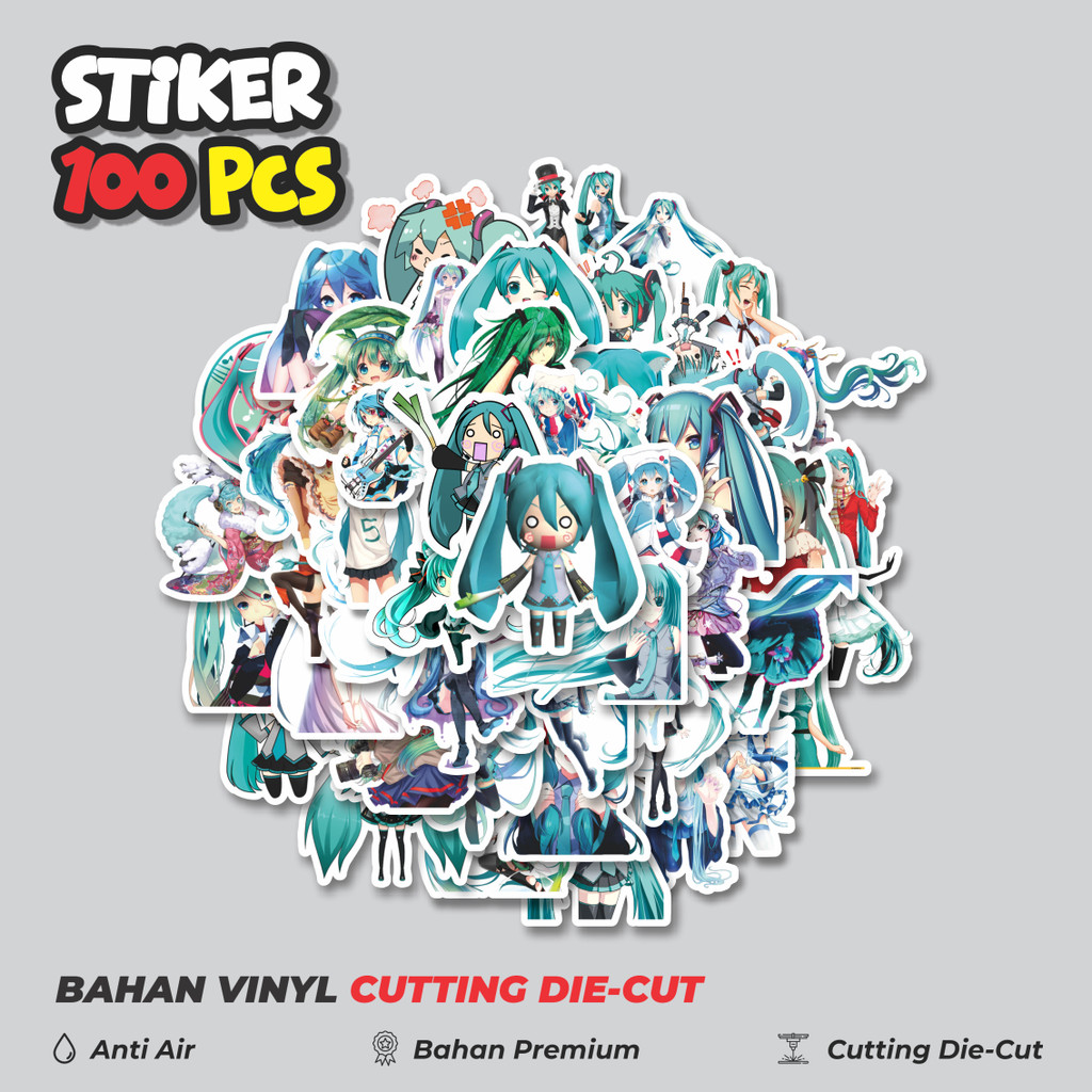 

Terbaru! 50 pcs Stiker Music Series Hatsune Miku Mix 1 Dekorasi Lucu Kreatif untuk Notebook, Skateboard, HP