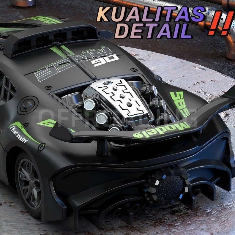 CV56TY COD Mobil Balap Remote Control 2WD Mobil Balap Remote Control Besar 1:18 Kecepatan Tinggi Mob