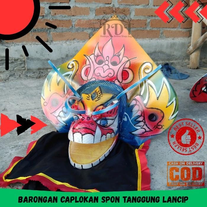 

* Mainan Tradisional Barongan Caplokan Spon tanggung lancip Anak 1-4 Tahun Kain Panjang Jaranan Kuda Lumping - Anak-Anak *