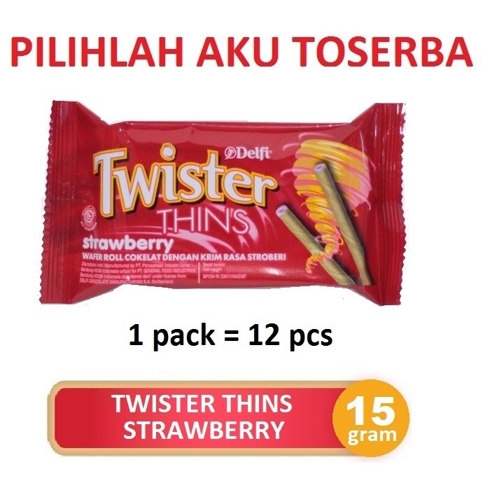 

Twister Thins STRAWBERRY 15 gr - ( 1 PACK isi 12 pcs )