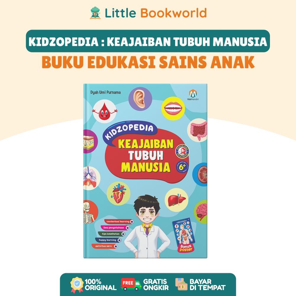 (Ready)  Buku Sains Anak | Kidzopedia Keajaiban Tubuh Manusia | Hard Cover