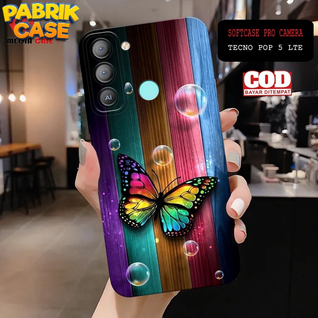 Case Hp Tecno Pop 5 LTE Terbaru - Motif Case Kupu - Casing Hp Tecno Pop 5 LTE - Softcase Hp Tecno Po