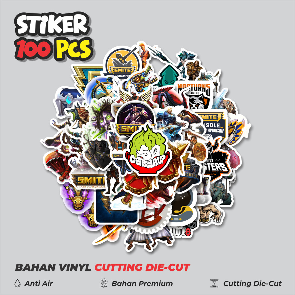

Terbaru! 50 pcs Stiker Game Series Smite Character Mix Dekorasi Lucu Kreatif untuk Notebook, Skateboard, HP