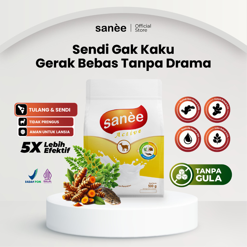 

Susu Kambing Etawa Tanpa Gula – Sanee Active 500g | Tulang & Sendi Lebih Kuat