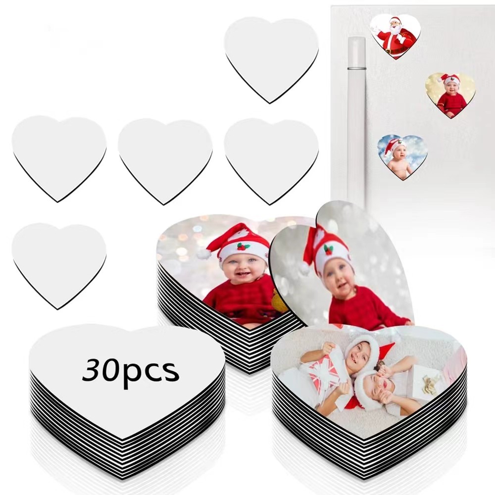 

30Pcs/Set Sublimation Magnet Blanks Refrigerator Magnets Personalized Fridge Magnet Sublimation Blanks Kitchen Office Decor