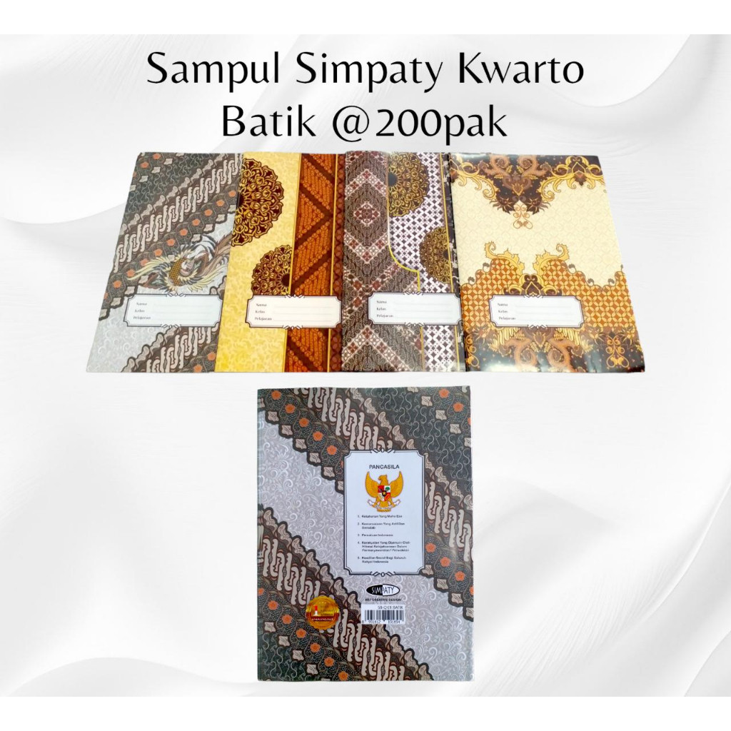 

[SDW] pekanbaru/SAMPUL BUKU SIMPATY UK KWARTO & BOXY