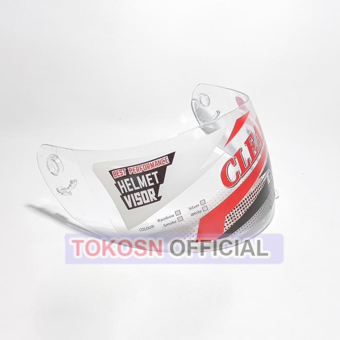 Kaca helm KYT RC7 - visor helmet kyt rc7 RC 7 warna bening hitam smock pelangi - BENING