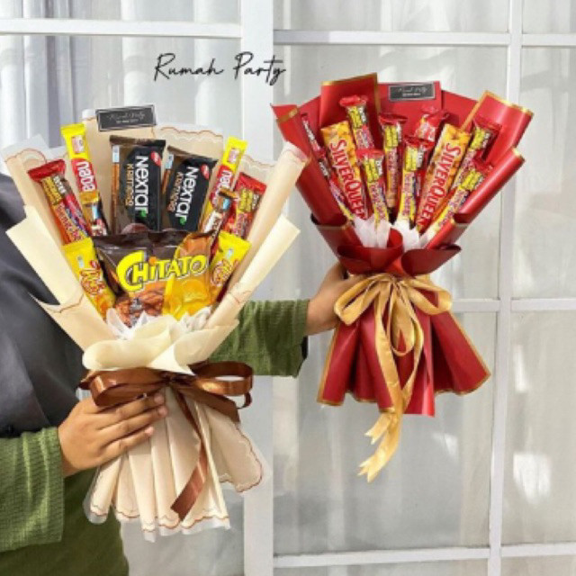 

Buket Snack Murah / Buket Coklat Silverqueen
